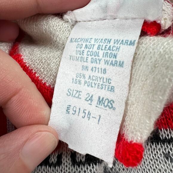 Bullfrog Knits Vintage Christmas Romper Jumper Ice Skates Toddler Size 24 Months - Picture 5 of 6